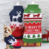 Pet Clothes Sweater Bones Striped Turtleneck Christmas Snowflake