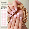 French Gel Nail Art UV Nail Applique Semi-cured Full Sticker