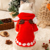 Cat Clothes Christmas Antlers Hooded Cape Warm