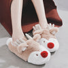 Christmas Style Cute Fawn Fur Bag With Women&#39;s Slippers