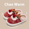 Women&#39;s Non-slip Plush Cute Christmas Elk Cotton Slippers