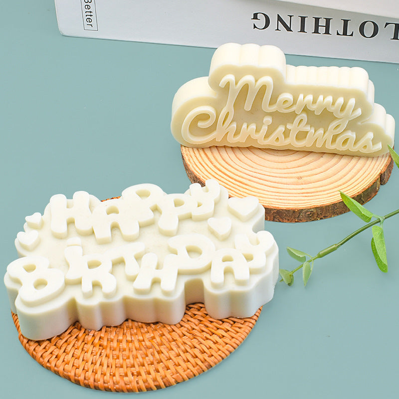 Merry Christmas Silicone Candle Mold Aromatherapy