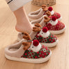 Women&#39;s Non-slip Plush Cute Christmas Elk Cotton Slippers