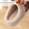 Women&#39;s Non-slip Plush Cute Christmas Elk Cotton Slippers