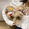 Women&#39;s Suede Cute Christmas Cartoon Cotton Slippers