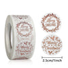 White Hot Rose Gold MERRY CHRSITMAS Christmas Sticker Label