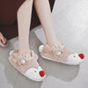 Christmas Style Cute Fawn Fur Bag With Women&#39;s Slippers