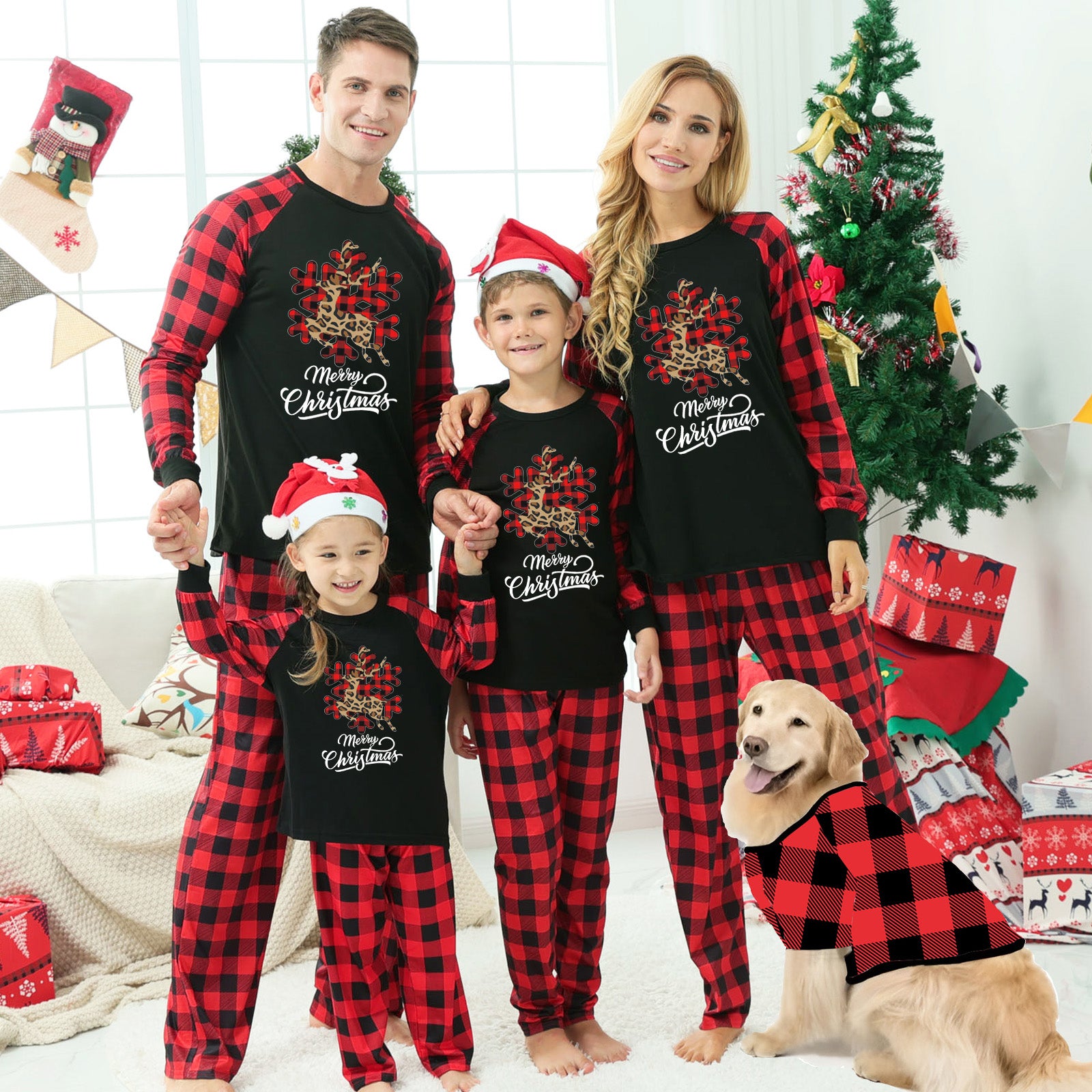 Christmas Parent-child Homewear Clothes Pajamas Suit