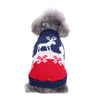 Pet Clothes Sweater Bones Striped Turtleneck Christmas Snowflake