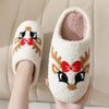 Christmas Deer Slippers Women&#39;s Home Indoor Non-slip