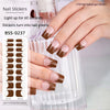 French Gel Nail Art UV Nail Applique Semi-cured Full Sticker