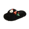 Christmas Hat Fluffy Slippers Women&#39;s Warm Toe Covering Cotton Slippers