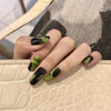 Black And Green Future Art Graffiti Wearing Nail Art Finished Fake Nail Nail Patch Nail Patch Waterproof And Removable