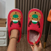 Christmas Home Slippers Indoor Soft Bottom Mute Warm