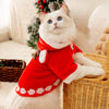 Cat Clothes Christmas Antlers Hooded Cape Warm