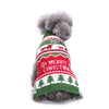 Pet Clothes Sweater Bones Striped Turtleneck Christmas Snowflake